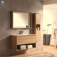 La taille faite sur commande en bois de meubles de salle de bains de style italien de lavabo évite la vanité de miroir